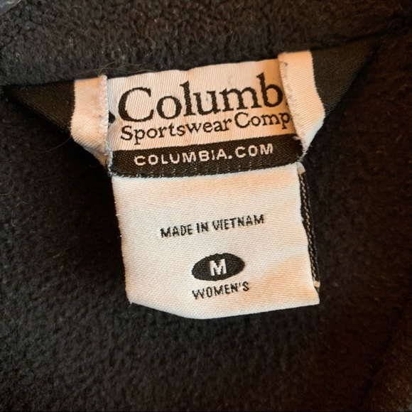 Columbia Black Full Zip Fleece Jacket Women’s Size M - Picture 4 of 6